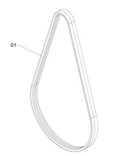 CORREIA TRAPEZ 33VX 600 - 60 1211261 (CONJUNTO COMPLETO)